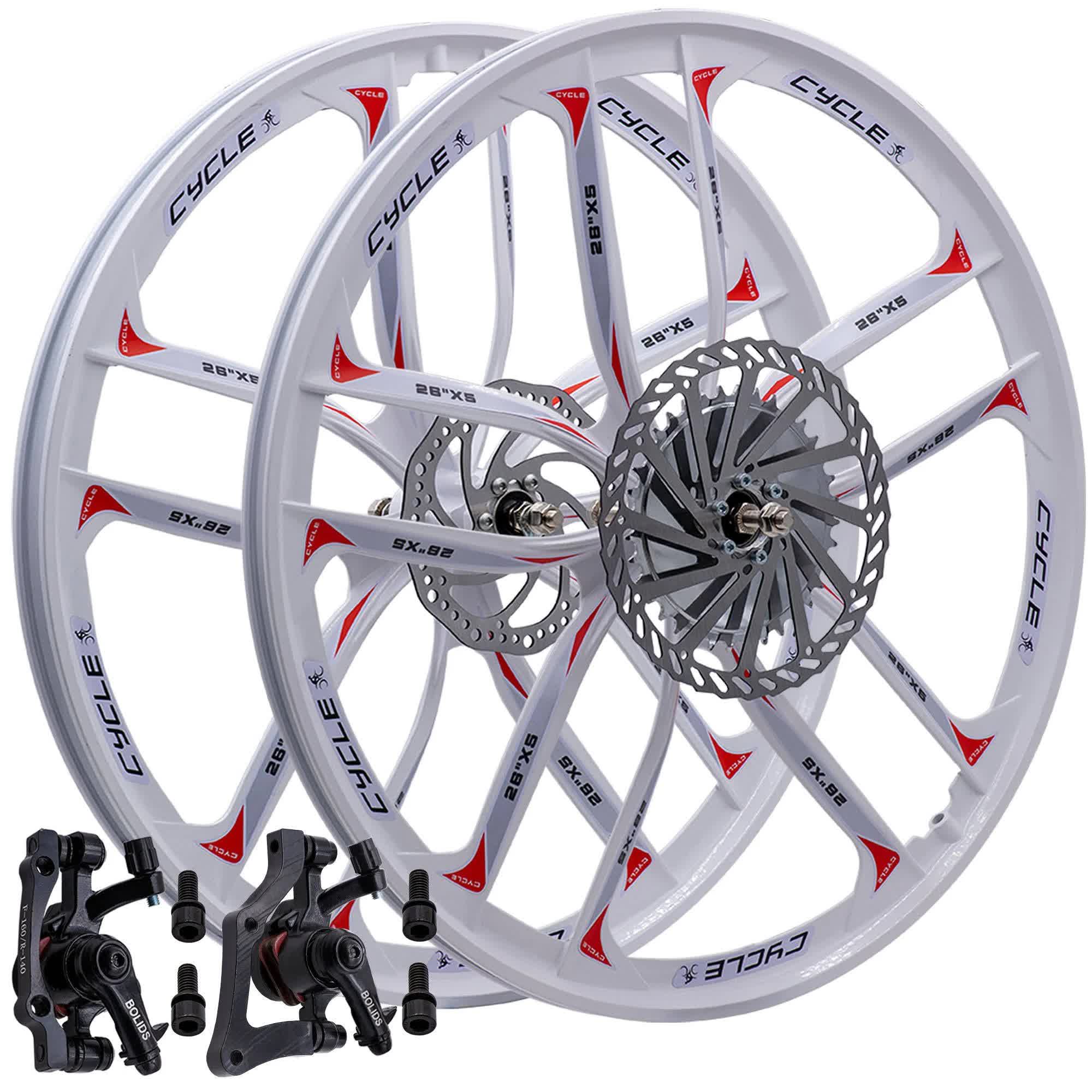 BBR Tuning 26 inch Heavy Duty 10 Spoke Star Motorized Bike Mag Wheel Set (Grey) V4BQR5_MBZJ BBR Tuning 26 inch Heavy Duty 10 Spoke Star Motorized Bike Mag Wheel Set (Grey) V4BQR5_MBZJ