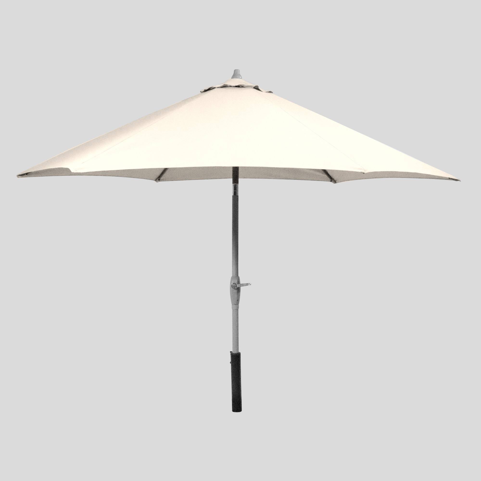 9' Round Patio Umbrella DuraSeason Fabric Linen - Black Pole - FTBPN8_F1YT 9' Round Patio Umbrella DuraSeason Fabric Linen - Black Pole - FTBPN8_F1YT