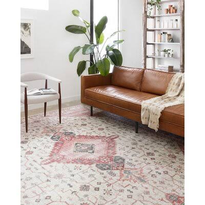 Gelo Ivory/Berry Area Rug Bungalow Rose Rug Size Round 6' CHE7AT_LDTA Gelo Ivory/Berry Area Rug Bungalow Rose Rug Size Round 6' CHE7AT_LDTA