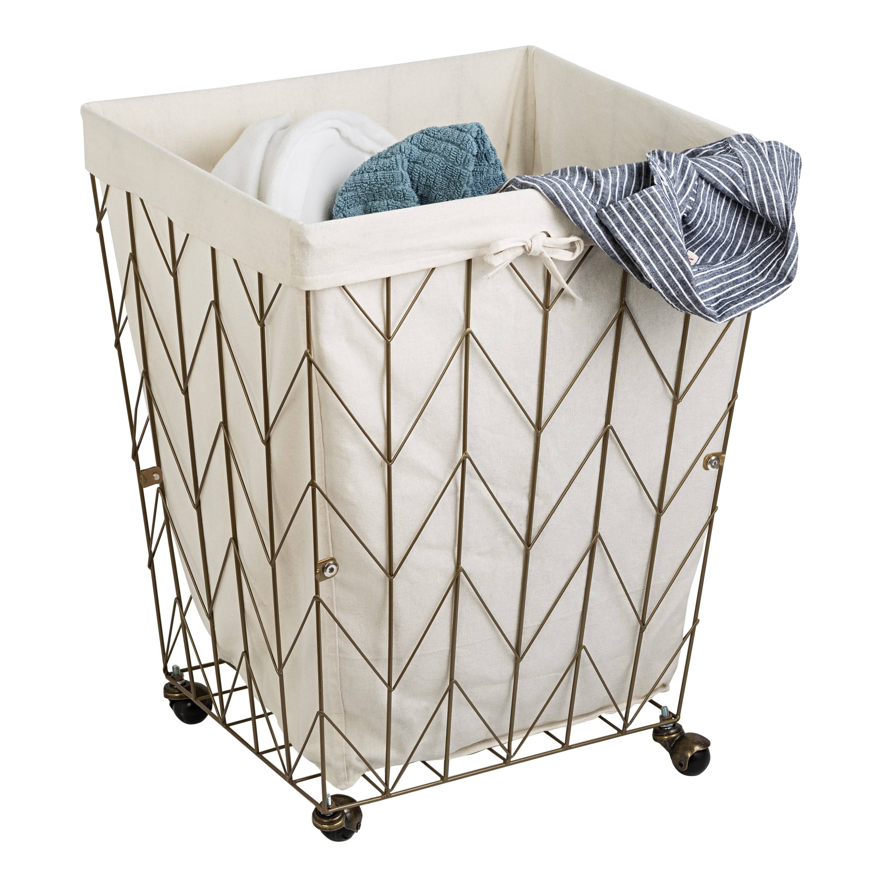 Honey Can Do Chevron Wire Hamper, AL8JJ9_42R8 Honey Can Do Chevron Wire Hamper, AL8JJ9_42R8