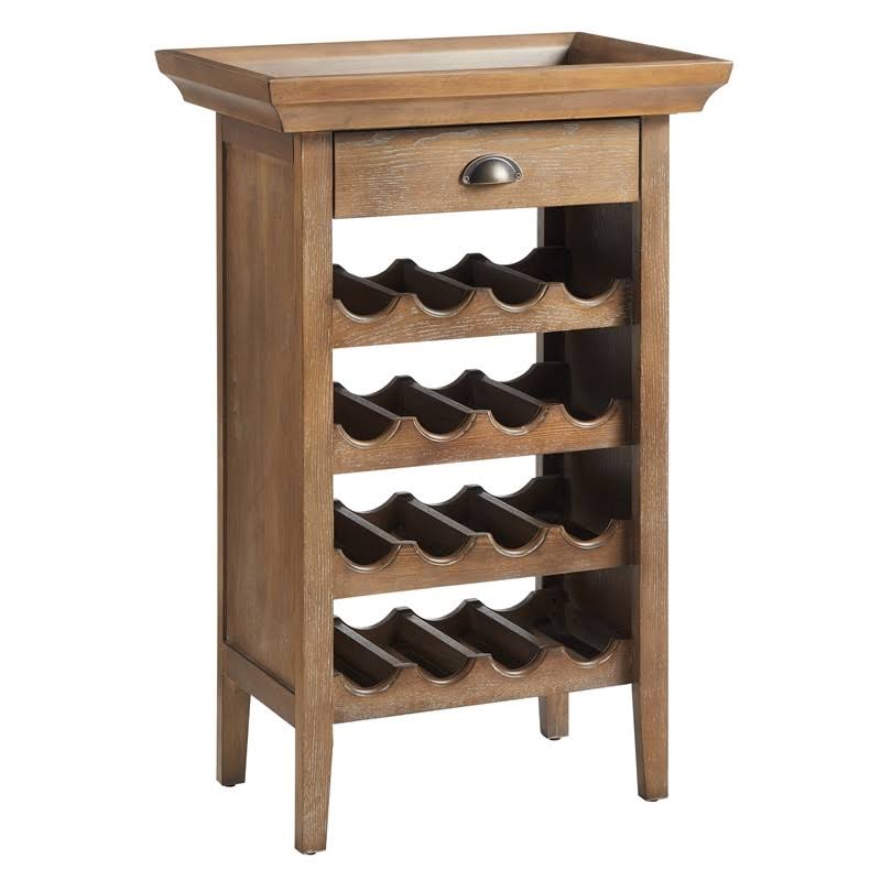 Powell Talon Wood Wine Cabinet in Brown - E2VSQE_AU8W Powell Talon Wood Wine Cabinet in Brown - E2VSQE_AU8W
