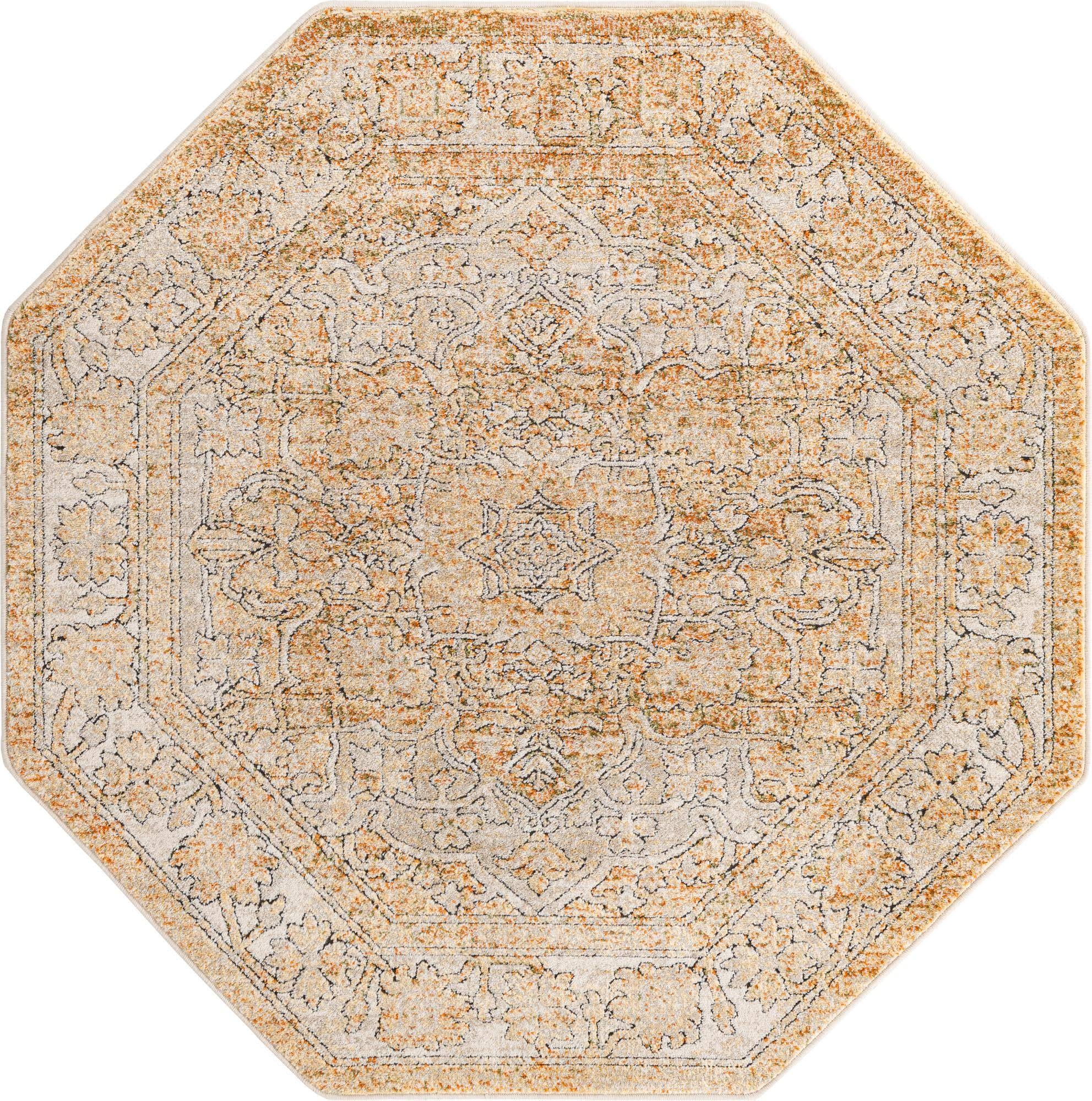 Unique Loom Isabella Adjani Area Rug - 5' 0 x 5' 0 Octagon - Beige/5' 0 x 5' 0 9XFQF4_VBGZ Unique Loom Isabella Adjani Area Rug - 5' 0 x 5' 0 Octagon - Beige/5' 0 x 5' 0 9XFQF4_VBGZ