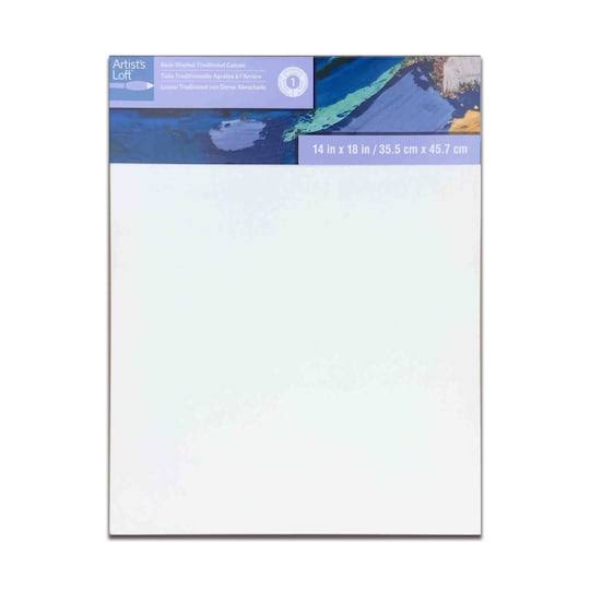 12 Pack: Level 1 Back Stapled Traditional Canvas by Artist's Loft in White | 14  UHLHCI_F8AC