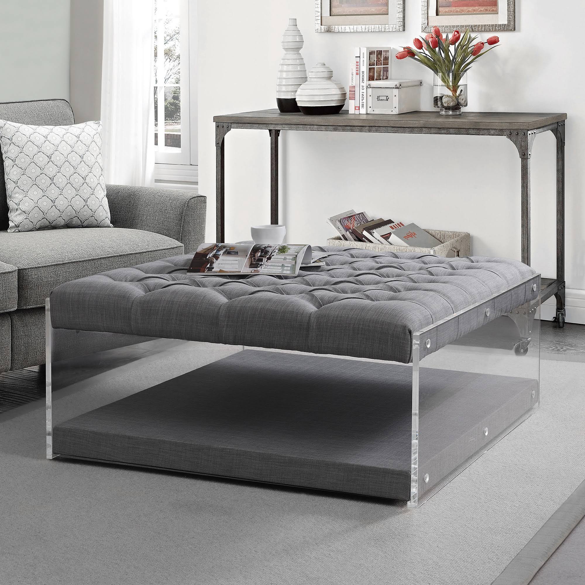 Inspired Home Audrey Cocktail Ottoman Linen F7WWUP_LG4W Inspired Home Audrey Cocktail Ottoman Linen F7WWUP_LG4W