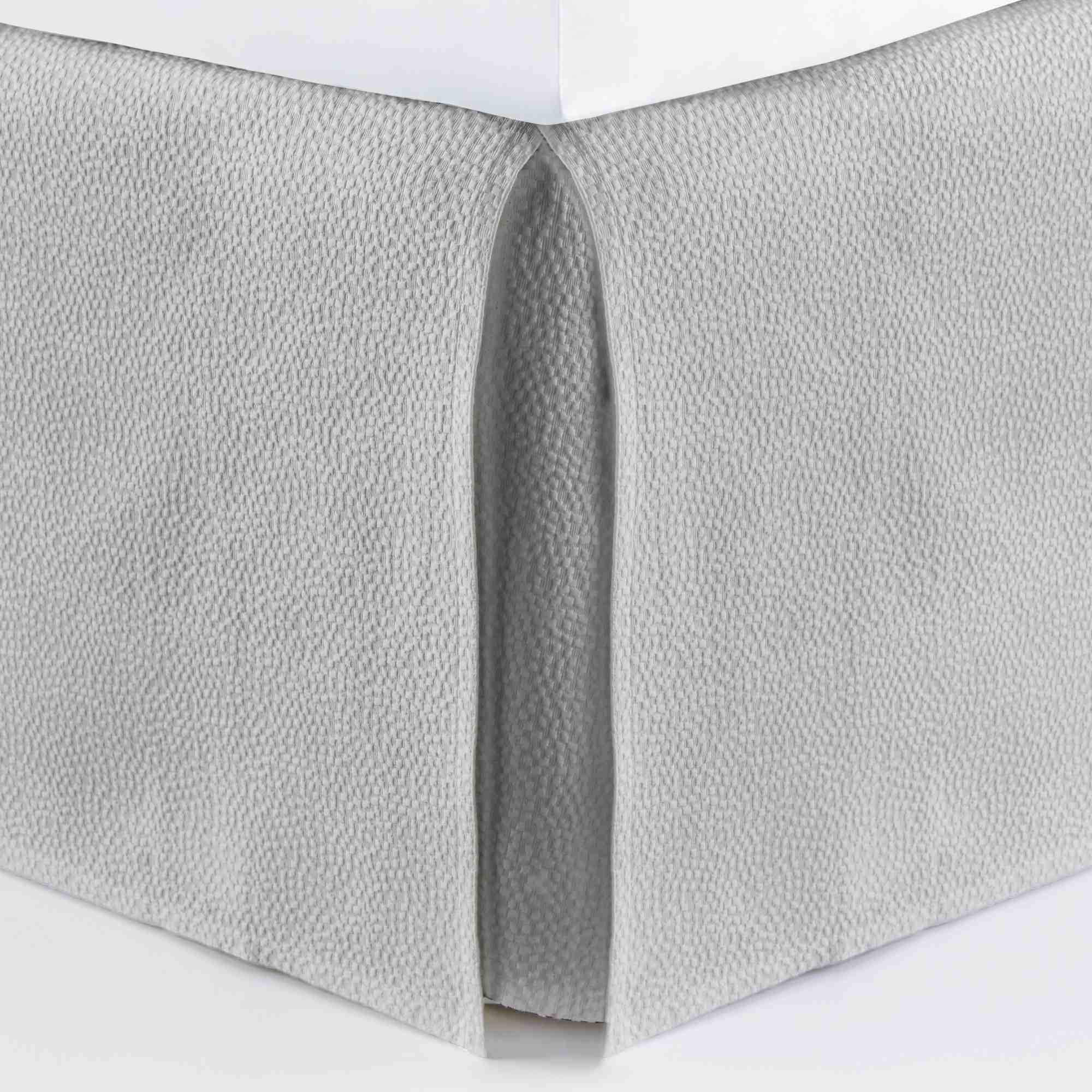 Peacock Alley Grey Montauk Matelasse Bed Skirt -TPOJOQ_P3FG Peacock Alley Grey Montauk Matelasse Bed Skirt -TPOJOQ_P3FG