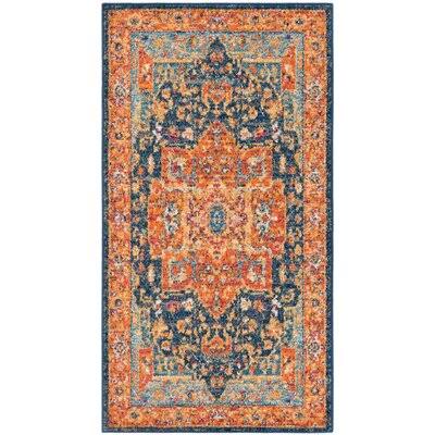 Battista Oriental Blue/Orange Area Rug Trent Austin Design Rug Size Runner 2'LX6RUH_GAFR Battista Oriental Blue/Orange Area Rug Trent Austin Design Rug Size Runner 2'LX6RUH_GAFR