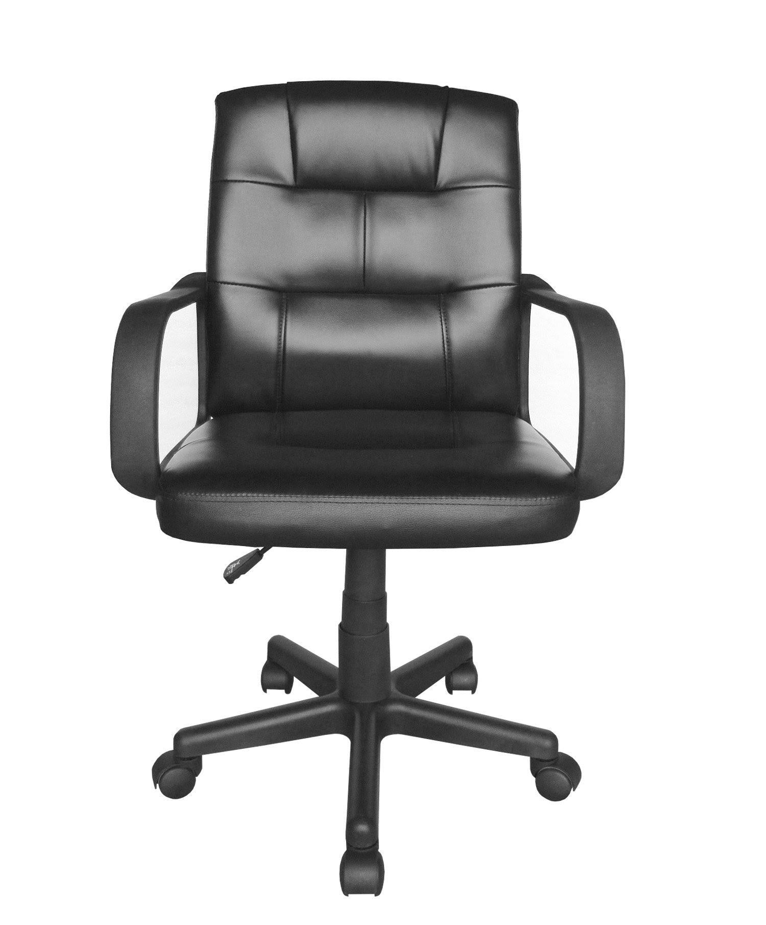 Mainstays Tufted Leather Mid-Back Chair CNIOFK_5WG5