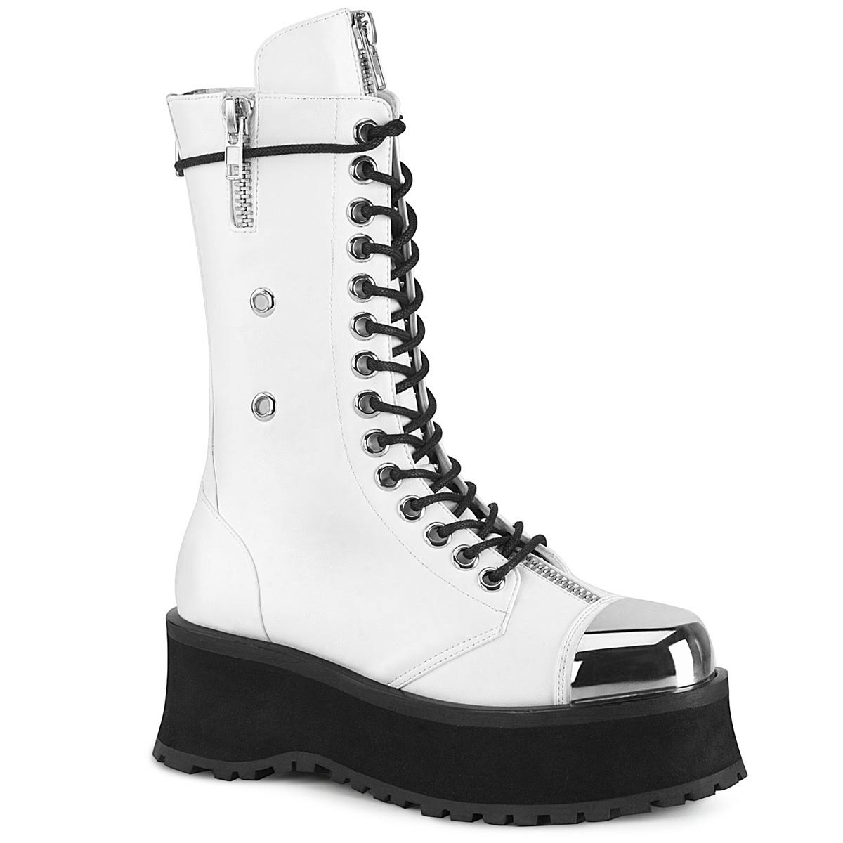 Gravedigger-14 - White Faux Leather - C5BYHX_ASFB Gravedigger-14 - White Faux Leather - C5BYHX_ASFB