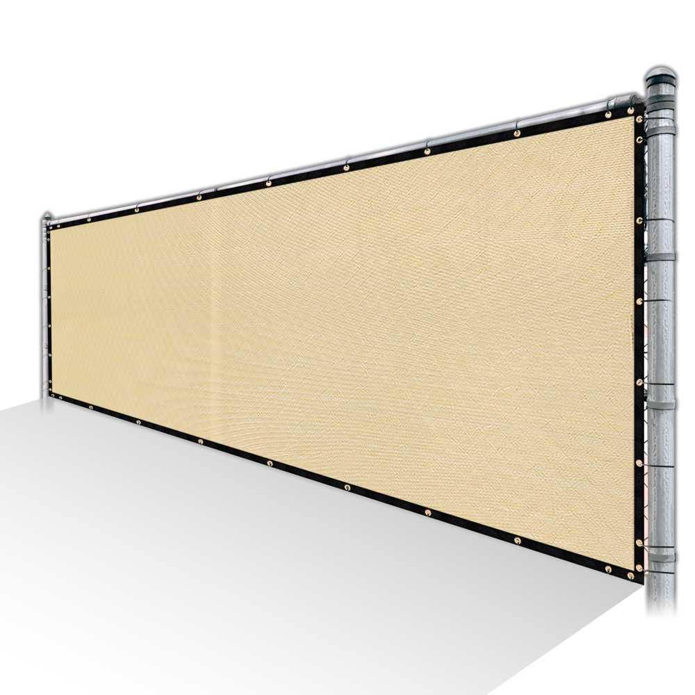 ColourTree 3 ft. x 188 ft. Beige Privacy Fence Screen Mesh Cover Screen with Reinforced Grommets for Garden Fence (Custom Size) JCIDND_EMZ1
