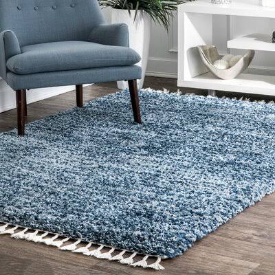 Esch Abstract Blue Area Rug Ebern Designs Rug Size: Rectangle 2' x 3' TDXUST_YHKD