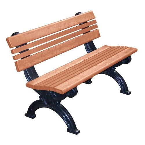 Polly Products Cambridge Recycled Plastic Armless Bench with Back 7MEB3X_IMSG Polly Products Cambridge Recycled Plastic Armless Bench with Back 7MEB3X_IMSG