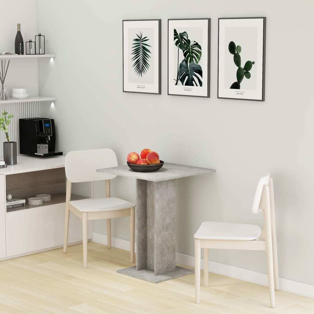 vidaXL Bistro Table Concrete Gray 23.6  YR2DGA_8XGL