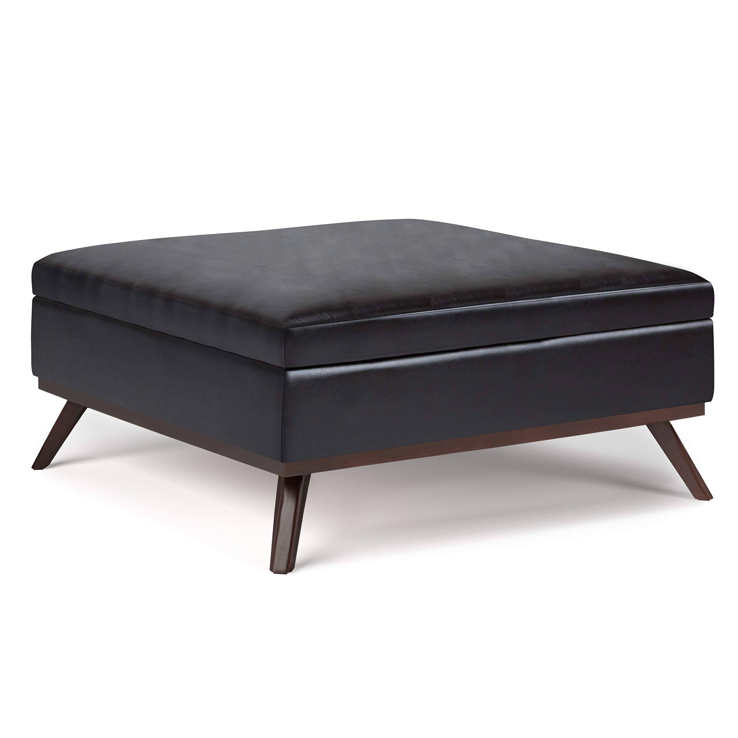Simpli Home Owen Square Coffee Table Storage Ottoman, XQ1OFP_EWKU Simpli Home Owen Square Coffee Table Storage Ottoman, XQ1OFP_EWKU