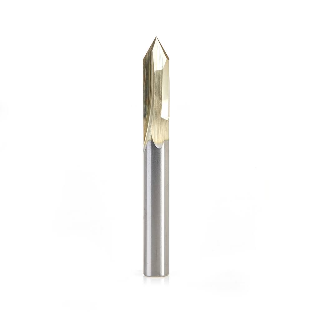 Amana Tool 45615 Zero-Point Solid Carbide V Groove 60 Deg x 1/4 D x 3/4 CH x 1/4 inch SHK ZrN T9IZNF_W7EC Amana Tool 45615 Zero-Point Solid Carbide V Groove 60 Deg x 1/4 D x 3/4 CH x 1/4 inch SHK ZrN T9IZNF_W7EC