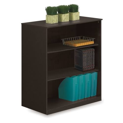 at Work Three Shelf Bookcase Espresso BBD4WW_H482