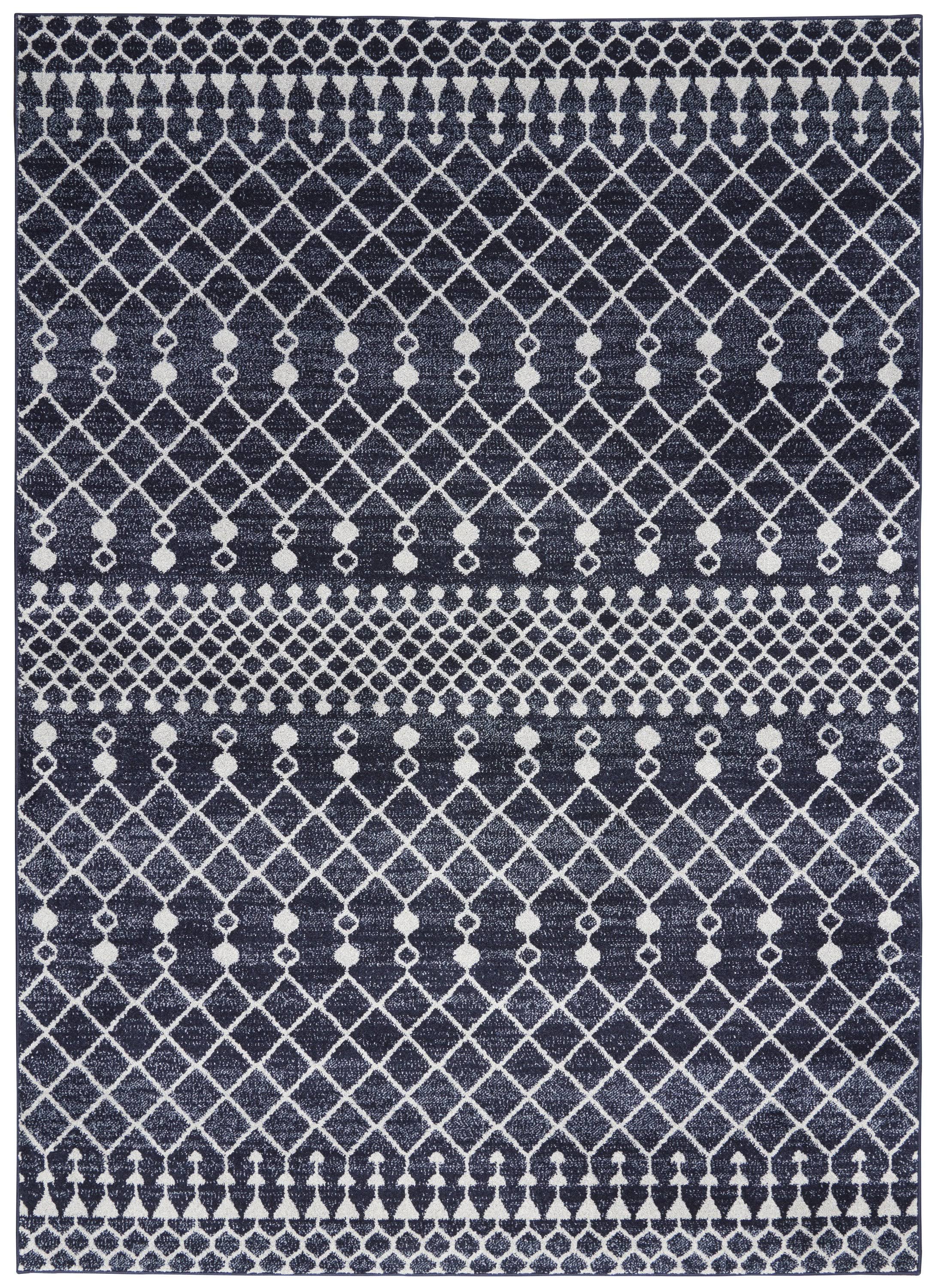 Nourison Palermo PMR03 Navy/Grey Area Rug 4' x 6' DINBGJ_8VEB Nourison Palermo PMR03 Navy/Grey Area Rug 4' x 6' DINBGJ_8VEB