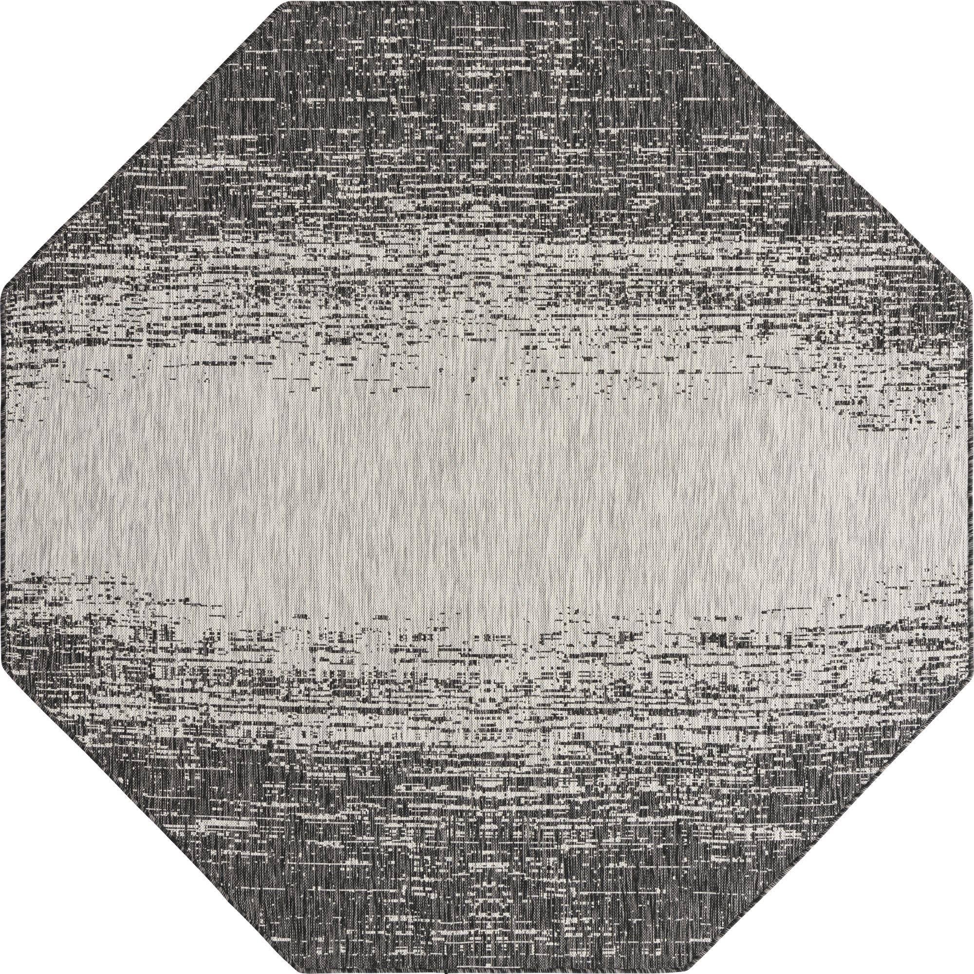 Outdoor Modern Charcoal Gray 8 ft Octagon Octagon Area Rug Indoor Outdoor IQ2EGY_9V9I Outdoor Modern Charcoal Gray 8 ft Octagon Octagon Area Rug Indoor Outdoor IQ2EGY_9V9I