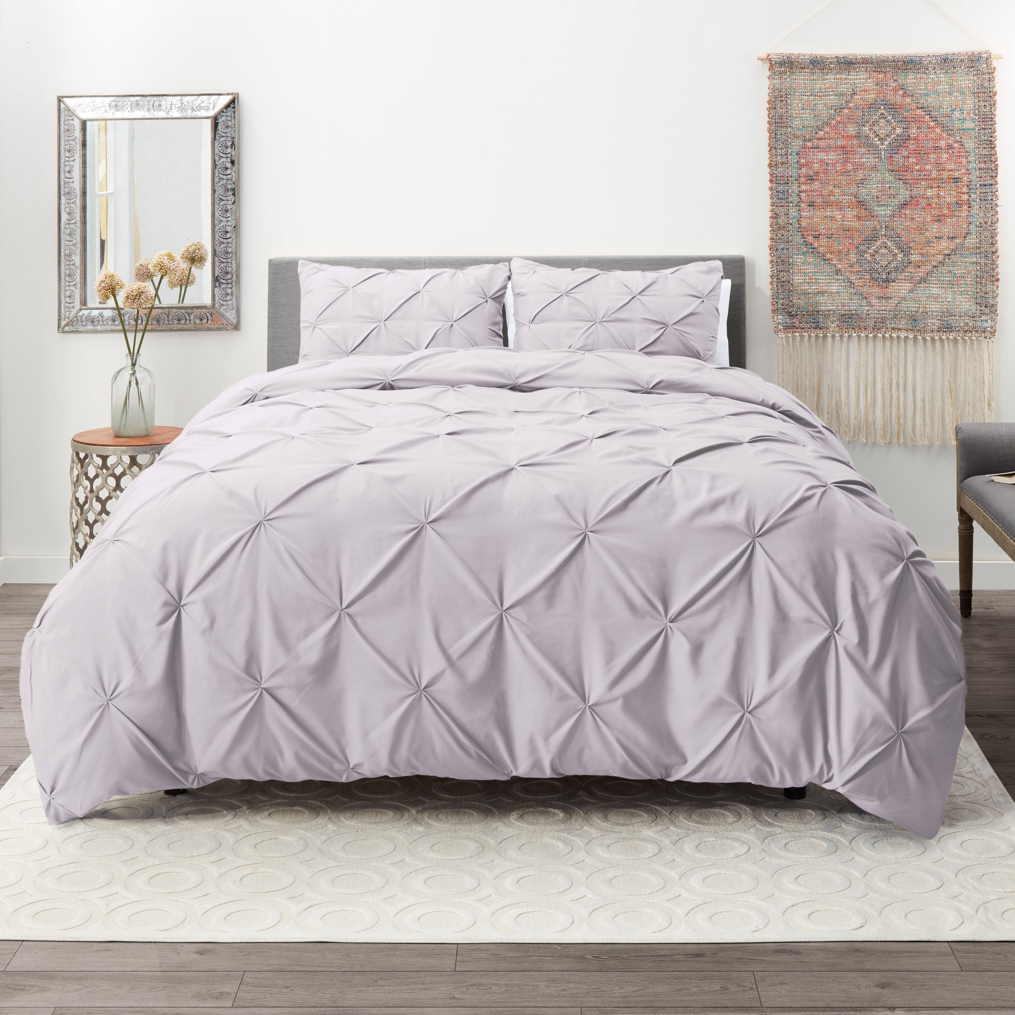 Nestl Bedding Pinch Pleat Duvet Cover Set - Twin - Light Gray 0AOHKT_Y1T2 Nestl Bedding Pinch Pleat Duvet Cover Set - Twin - Light Gray 0AOHKT_Y1T2