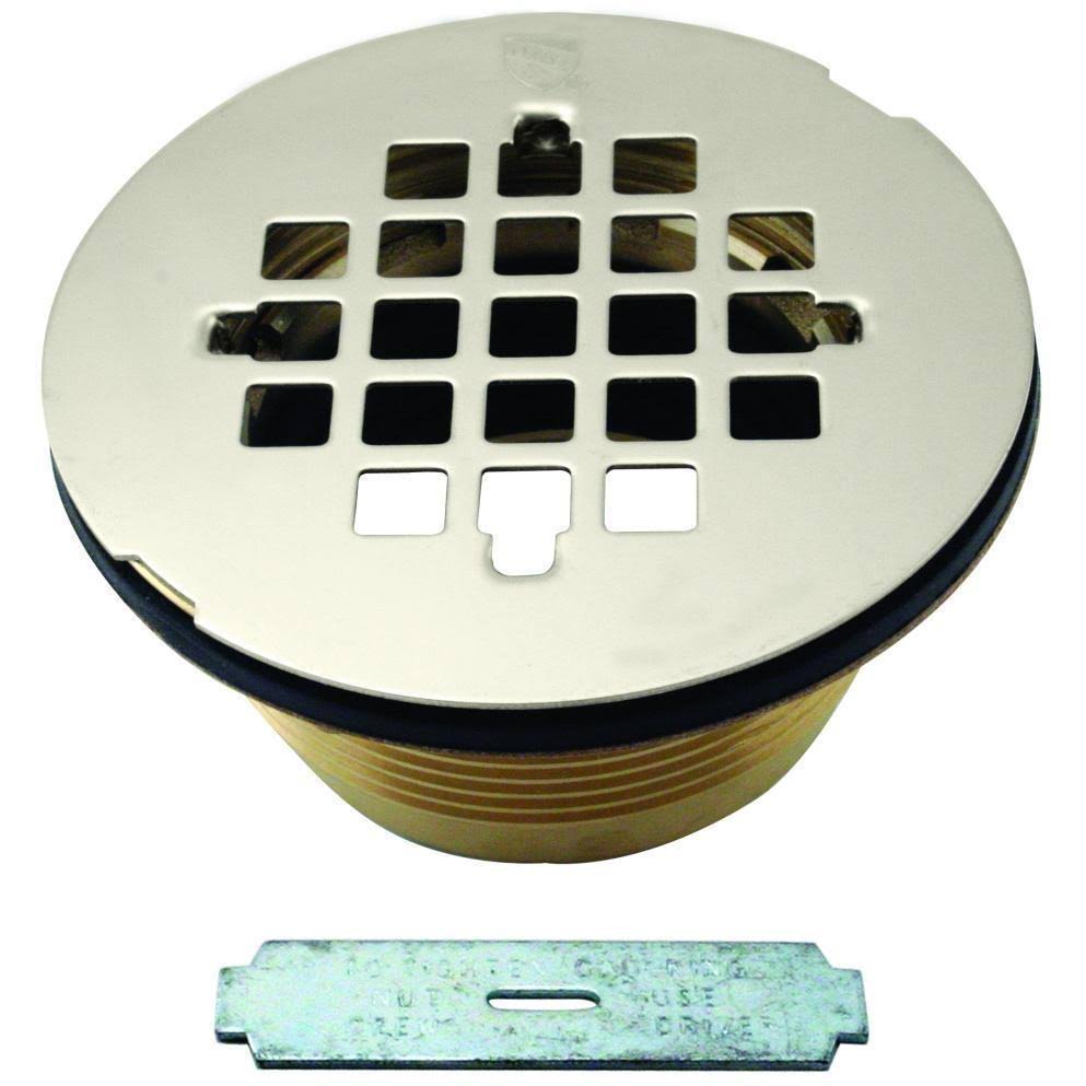 Westbrass D206B-05 Brass Body Compression Shower Drain with Grid - Polished 8DB0SL_QWFI Westbrass D206B-05 Brass Body Compression Shower Drain with Grid - Polished 8DB0SL_QWFI