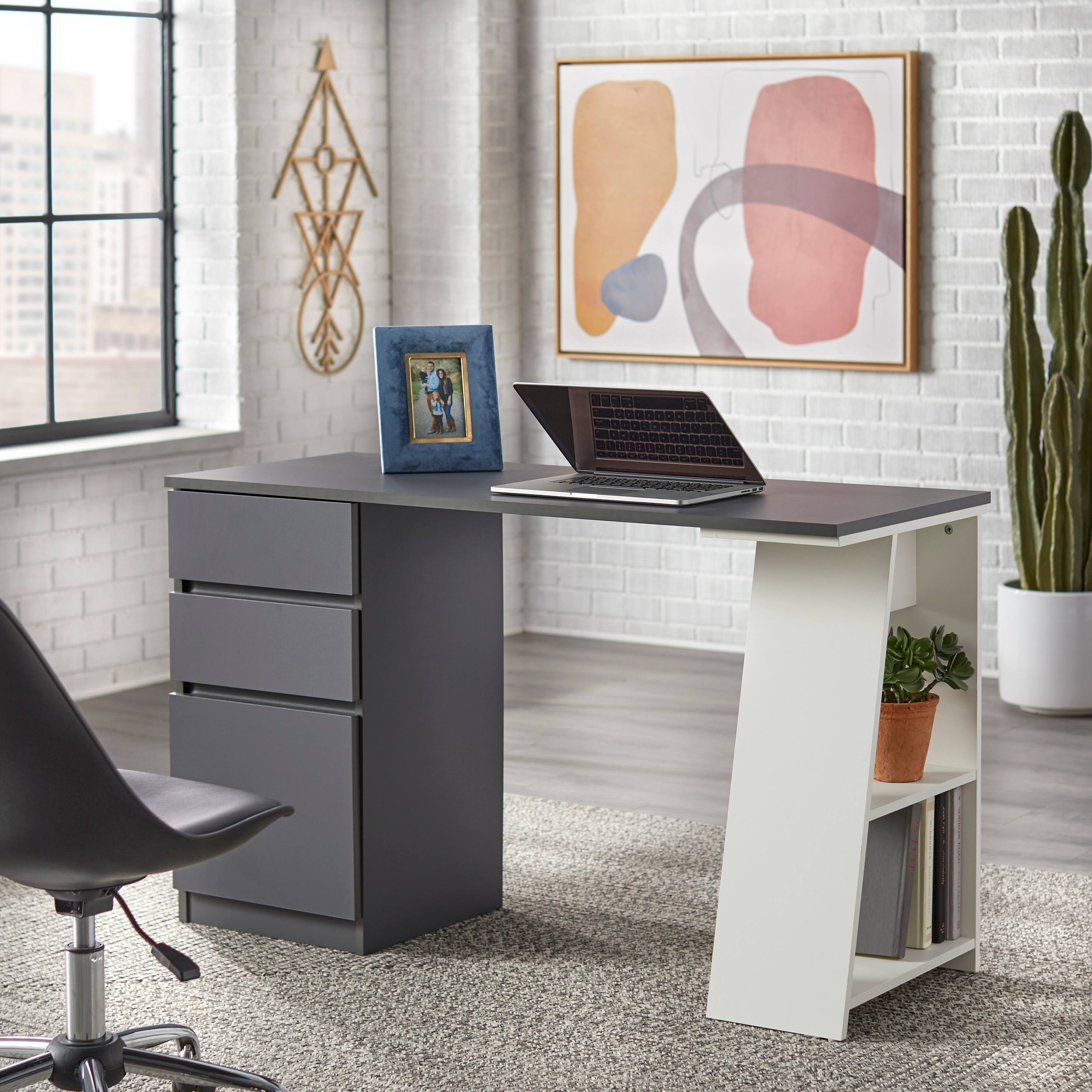 Simple Living Como Modern Writing Desk - Grey/NJSGTT_KFRX Simple Living Como Modern Writing Desk - Grey/NJSGTT_KFRX