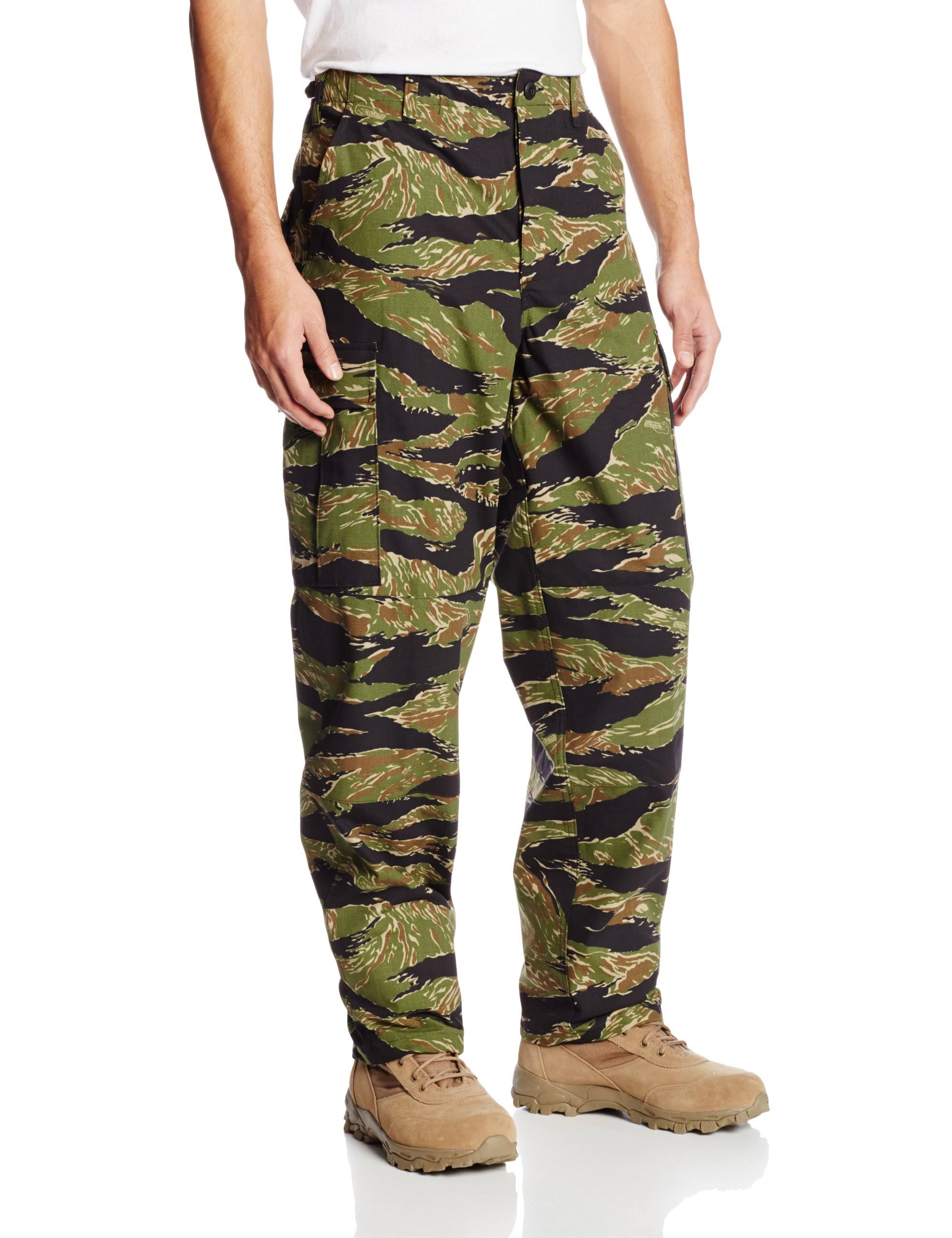 Tru-Spec BDU Trousers Tiger Stripe Green 100% Cotton Rip-VMSDBI_43SW Tru-Spec BDU Trousers Tiger Stripe Green 100% Cotton Rip-VMSDBI_43SW