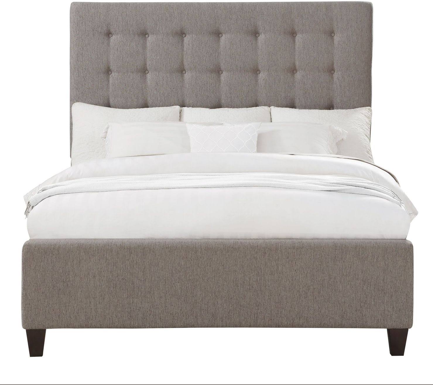 Upholstered Button Grey King LEEDPL_QXGO Upholstered Button Grey King LEEDPL_QXGO