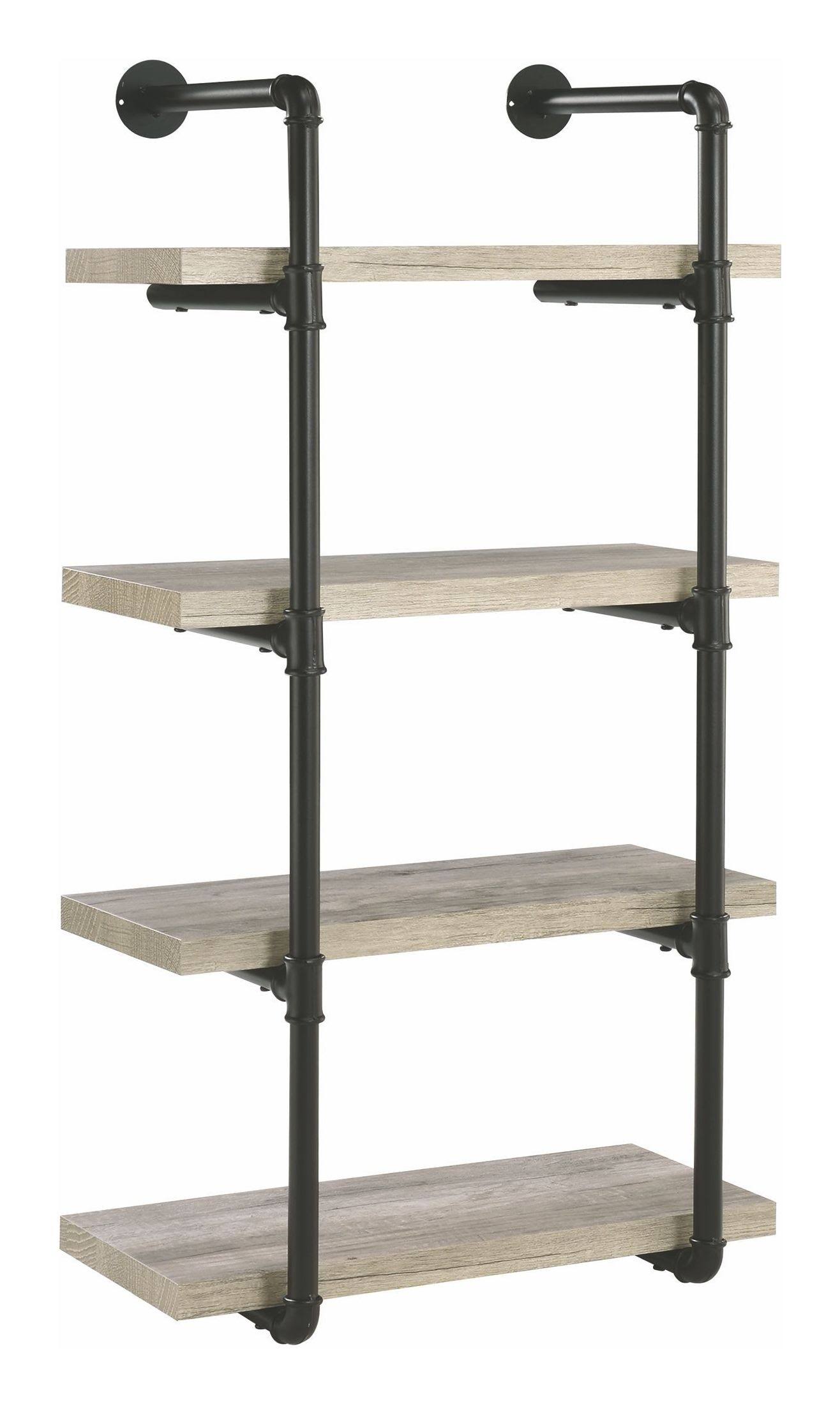 Coaster Black and Grey Driftwood 24-Inch Wall Shelf-DG6JCH_9IQI Coaster Black and Grey Driftwood 24-Inch Wall Shelf-DG6JCH_9IQI