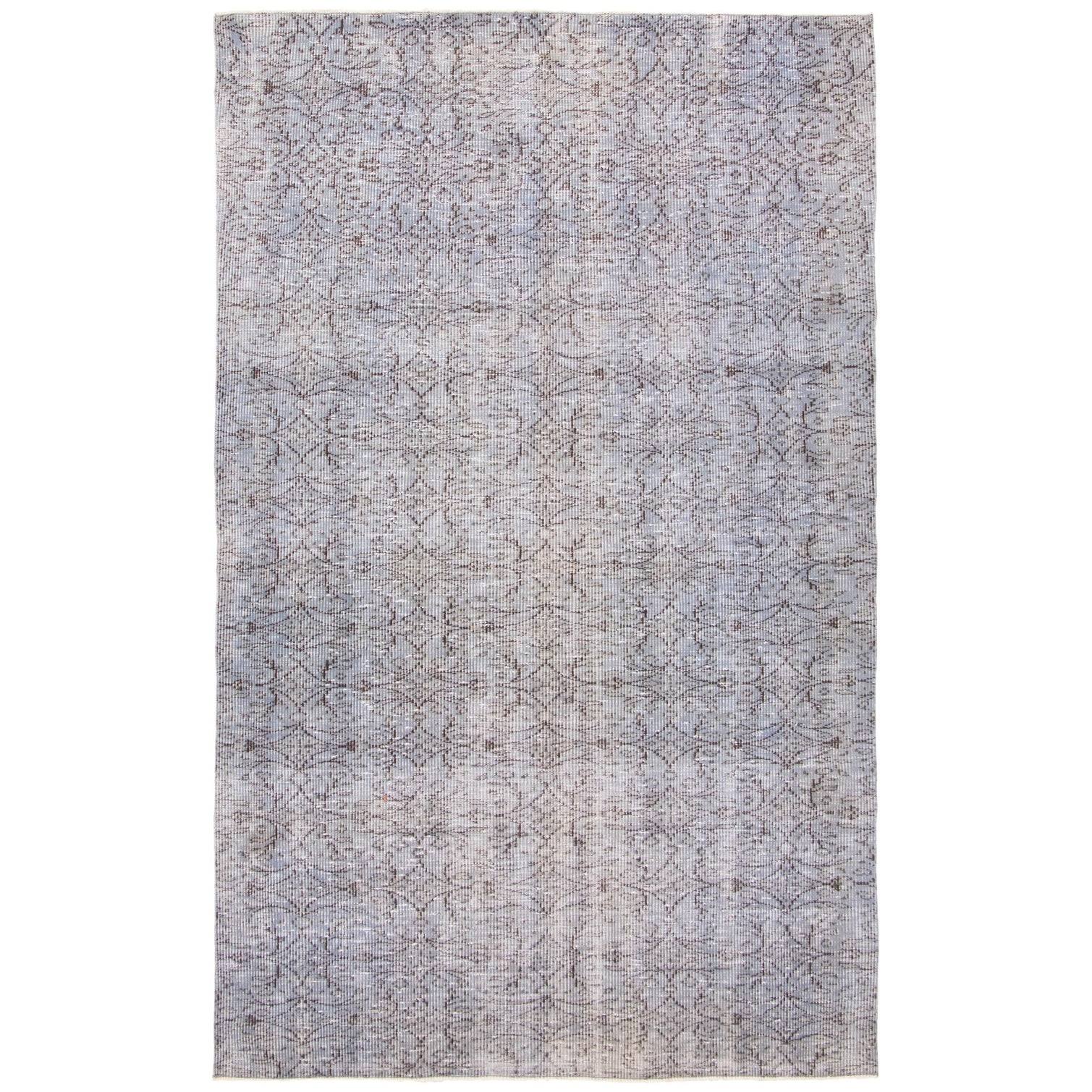 ECARPETGALLERY Hand-Knotted Color Transition Denim Blue Wool Rug - 4'10 x 8'2 - Light Denim ZRXFZP_AWQB