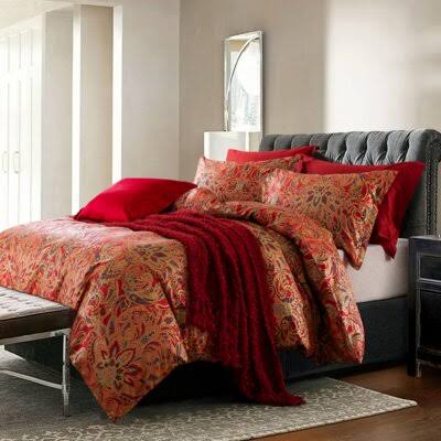 Aftan Italian Tapestry Bohemian Paisley Duvet Cover Set Astoria Grand Size Twin Duvet Cover + 1 SJJHJX_VCQ5