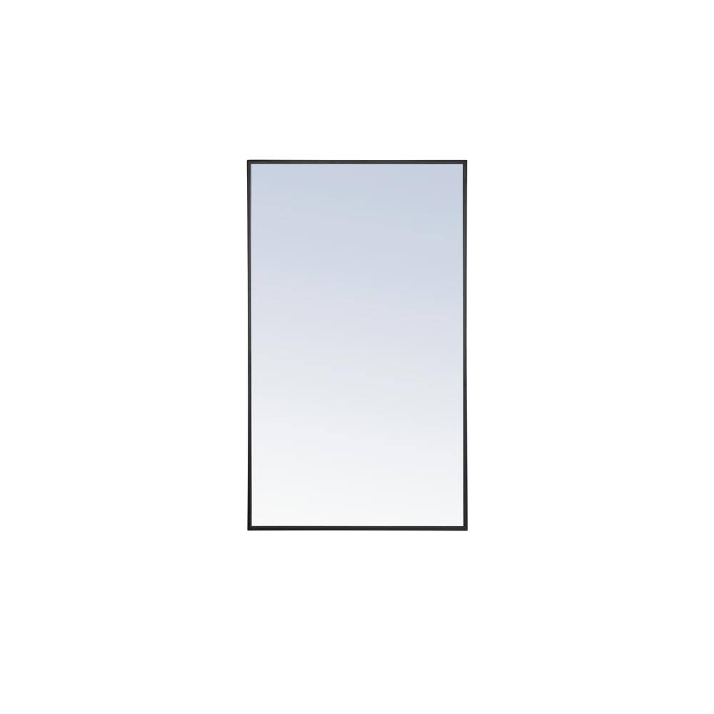 Elegant Furniture Medium Rectangle Black Modern Mirror (40 in. H x 24 in. W) VRPR6T_QWLU