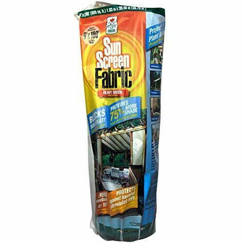 Easy Gardener 6 ft. x 100 ft. Sun Screen Fabric Shade Canopy in Green, Heavy BUCIOI_J2EB Easy Gardener 6 ft. x 100 ft. Sun Screen Fabric Shade Canopy in Green, Heavy BUCIOI_J2EB