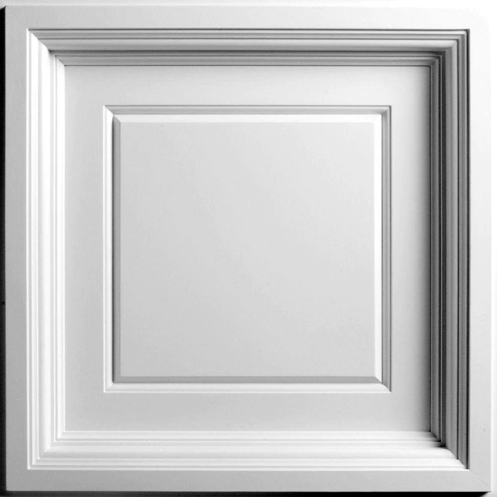 Madison White 2 ft. x 2 ft. Lay-In Coffered Ceiling Panel (Case of 6) R5HT5A_VY5P Madison White 2 ft. x 2 ft. Lay-In Coffered Ceiling Panel (Case of 6) R5HT5A_VY5P