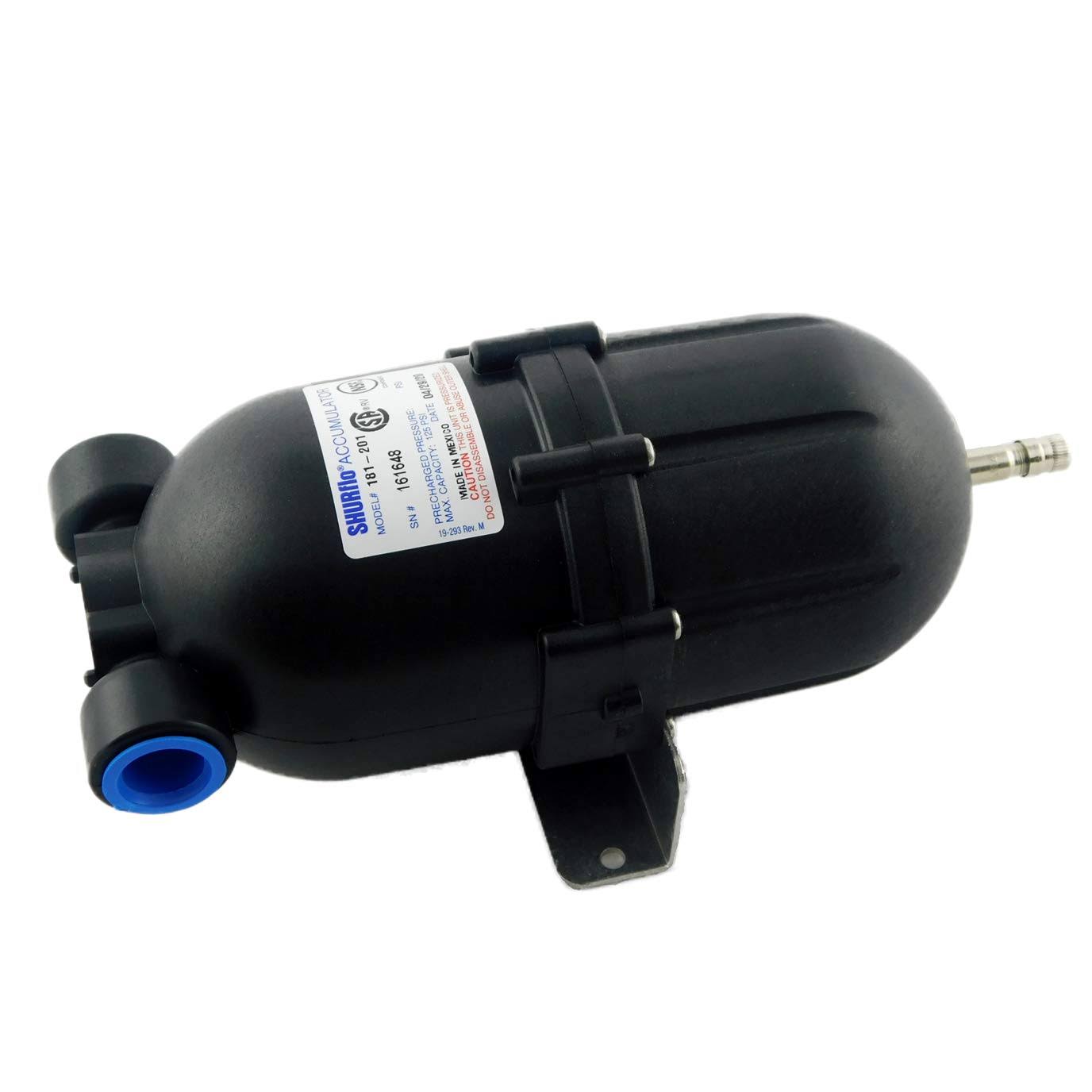 Shurflo 181-201 ACCUMULATOR Tank - Bladder-Type Pressure Storage Vessel/Pulsation Dampening Device to Hold Water Under Pressure, EN9GBJ_XT65 Shurflo 181-201 ACCUMULATOR Tank - Bladder-Type Pressure Storage Vessel/Pulsation Dampening Device to Hold Water Under Pressure, EN9GBJ_XT65