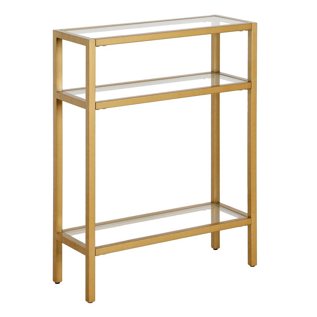 Henn Hart 22 in. Brass Finish Console Table - OZVLSS_FQUE
