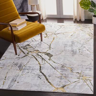 Tobias Ivory/Gold Area Rug Gold Flamingo Teen Rug Size Rectangle 12' x 15' RECWPM_DFXP Tobias Ivory/Gold Area Rug Gold Flamingo Teen Rug Size Rectangle 12' x 15' RECWPM_DFXP