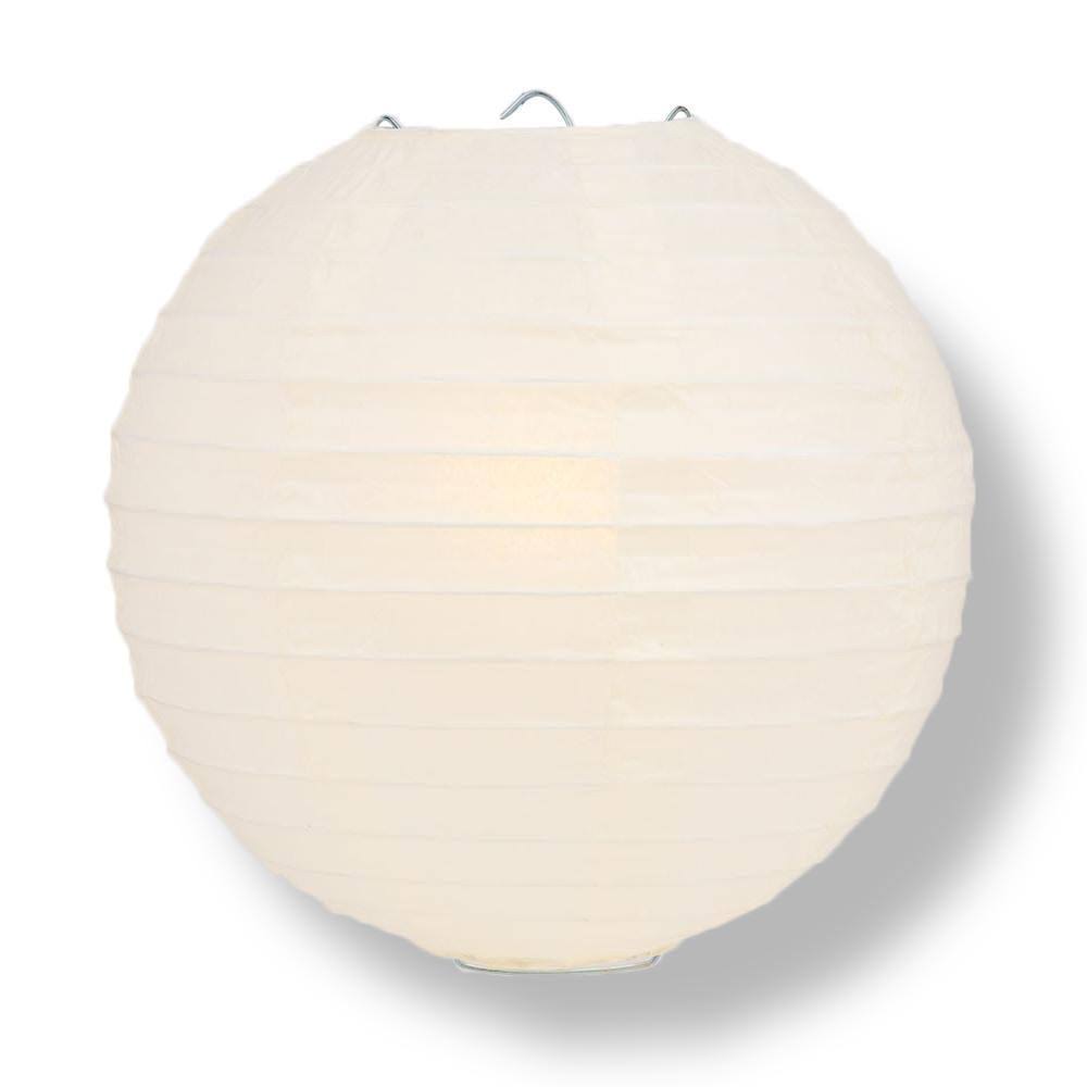 36 inch Beige / Ivory Jumbo Parallel Ribbing Round Paper Lantern Single EOEEOH_DTNF 36 inch Beige / Ivory Jumbo Parallel Ribbing Round Paper Lantern Single EOEEOH_DTNF