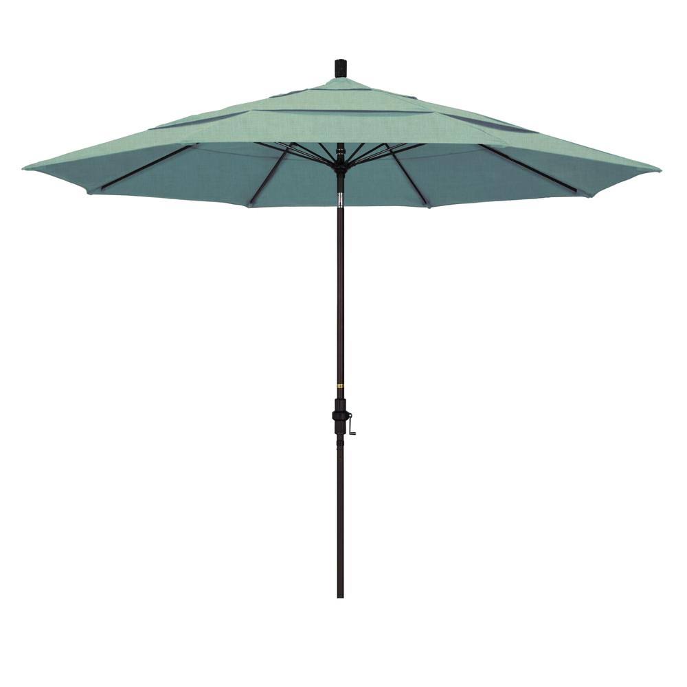 California Umbrella 11' Fiberglass Market Umbrella Collar Tilt Bronze/Sunbrella/GEVPFY_5R0D California Umbrella 11' Fiberglass Market Umbrella Collar Tilt Bronze/Sunbrella/GEVPFY_5R0D