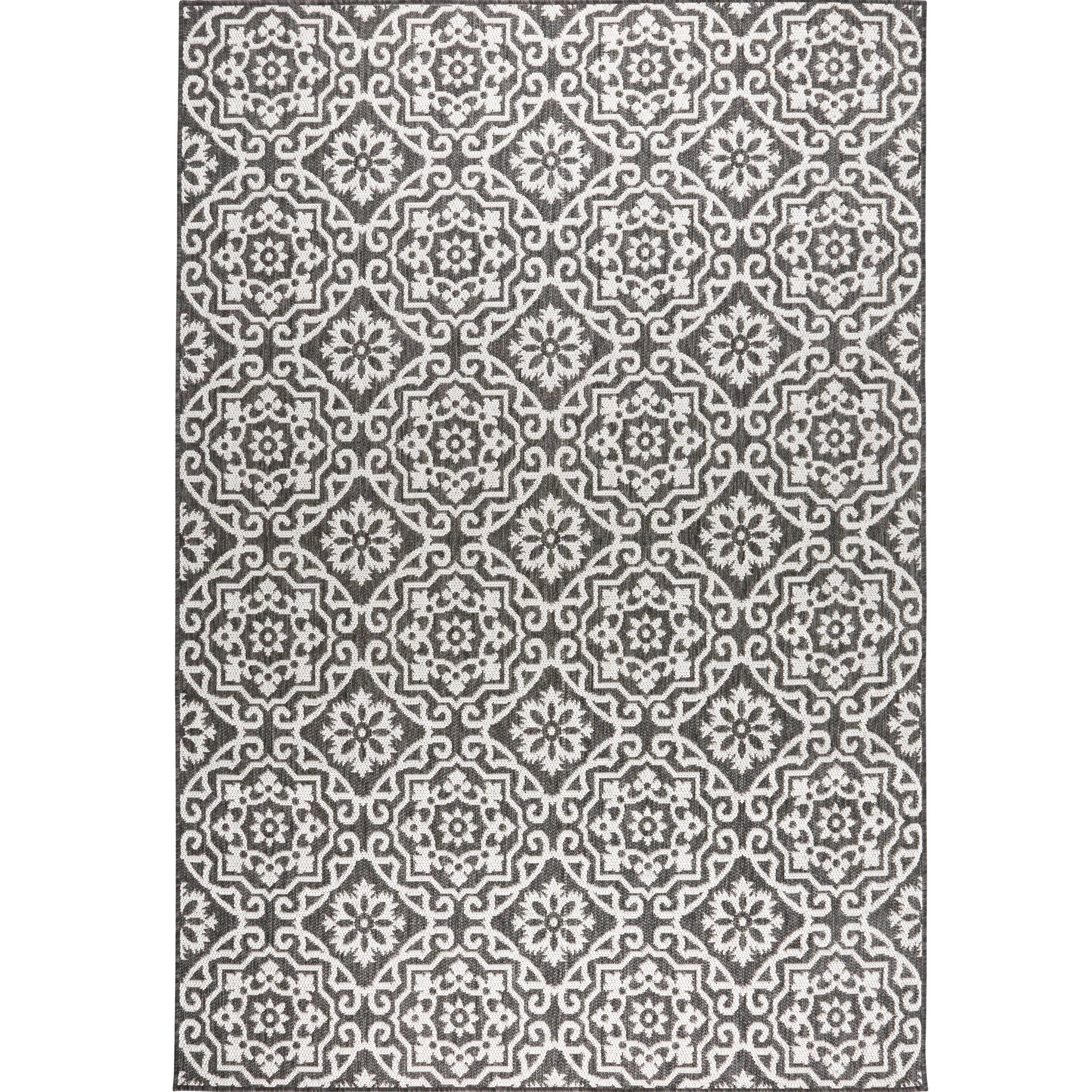 Nicole Miller Patio Country Danica Indoor/Outdoor Area Rug Black/DZEPFJ_QGKF