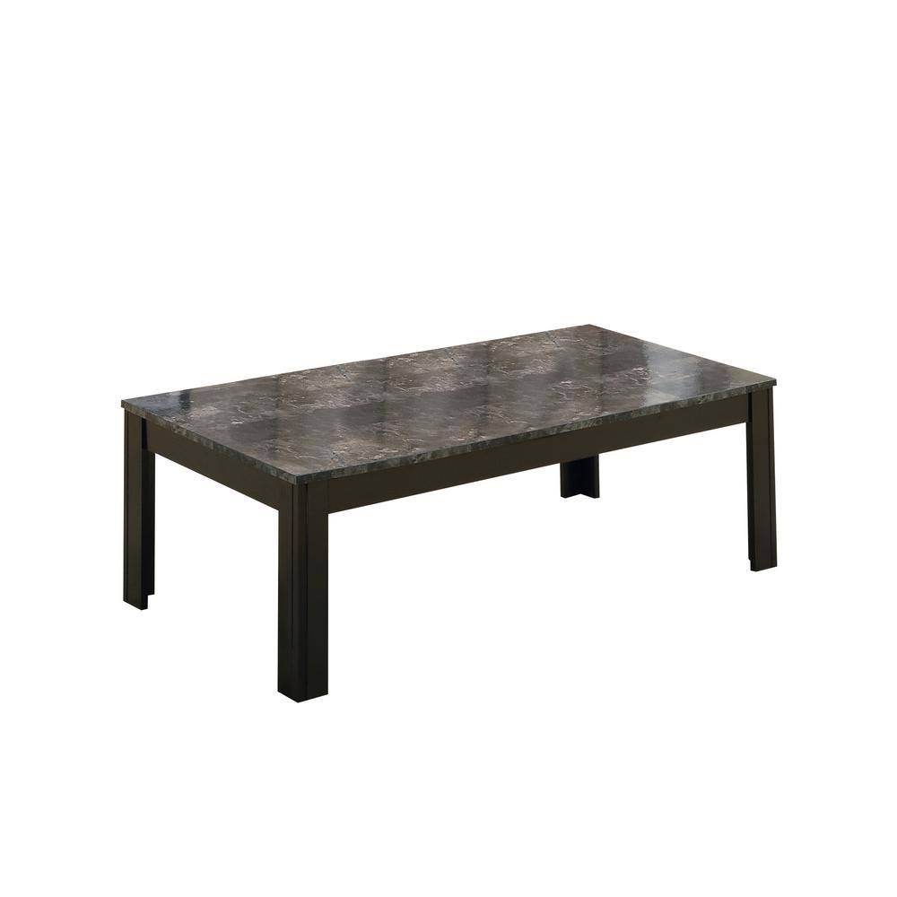 Monarch Specialties 3-Piece 22 in. Gray Medium Rectangle Wood Coffee Table Set, YF1D0F_AP1W