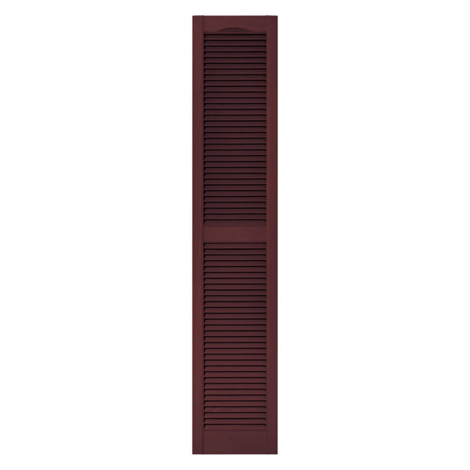 Builders Edge 12 in. x 67 in. Louvered Vinyl Exterior Shutters Pair in CLLPNK_7AGY Builders Edge 12 in. x 67 in. Louvered Vinyl Exterior Shutters Pair in CLLPNK_7AGY