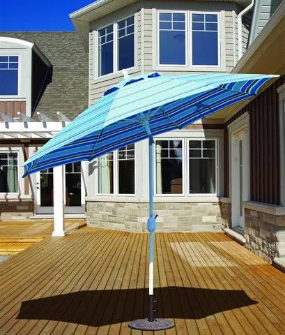 Galtech 9 ft. Bronze Standard Auto Tilt Umbrella - Navy B3K3SI_HMFI