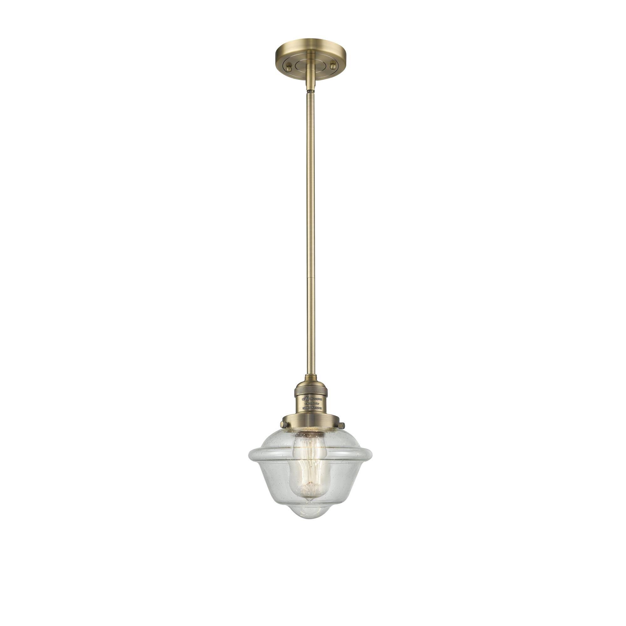 Innovations Lighting Small Oxford 1 Light Mini Pendant 201S Bb G534 LED (Brass) VLWPCG_SPQM Innovations Lighting Small Oxford 1 Light Mini Pendant 201S Bb G534 LED (Brass) VLWPCG_SPQM