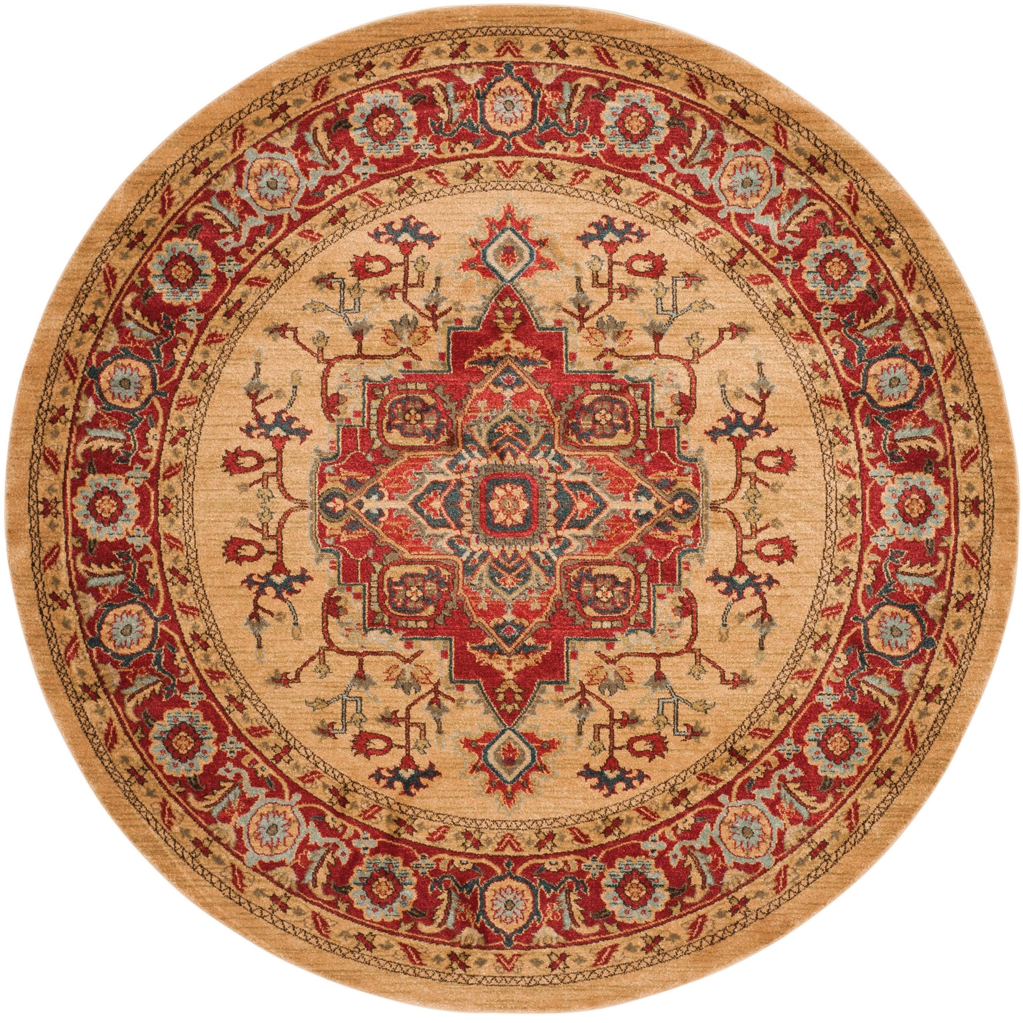 Safavieh Mahal Red Natural 9' x 9' Round PEBU1G_ZXEY Safavieh Mahal Red Natural 9' x 9' Round PEBU1G_ZXEY
