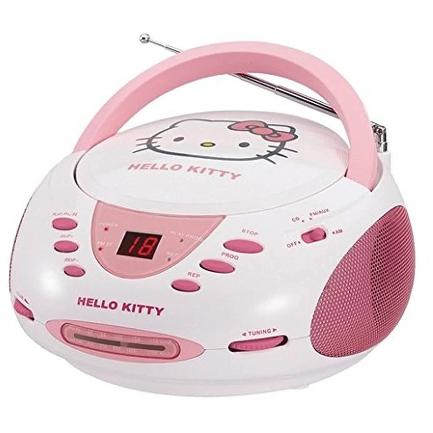 Hello Kitty KT2024A Stereo CD Boombox with AM/FM X8NJJG_JJ9O
