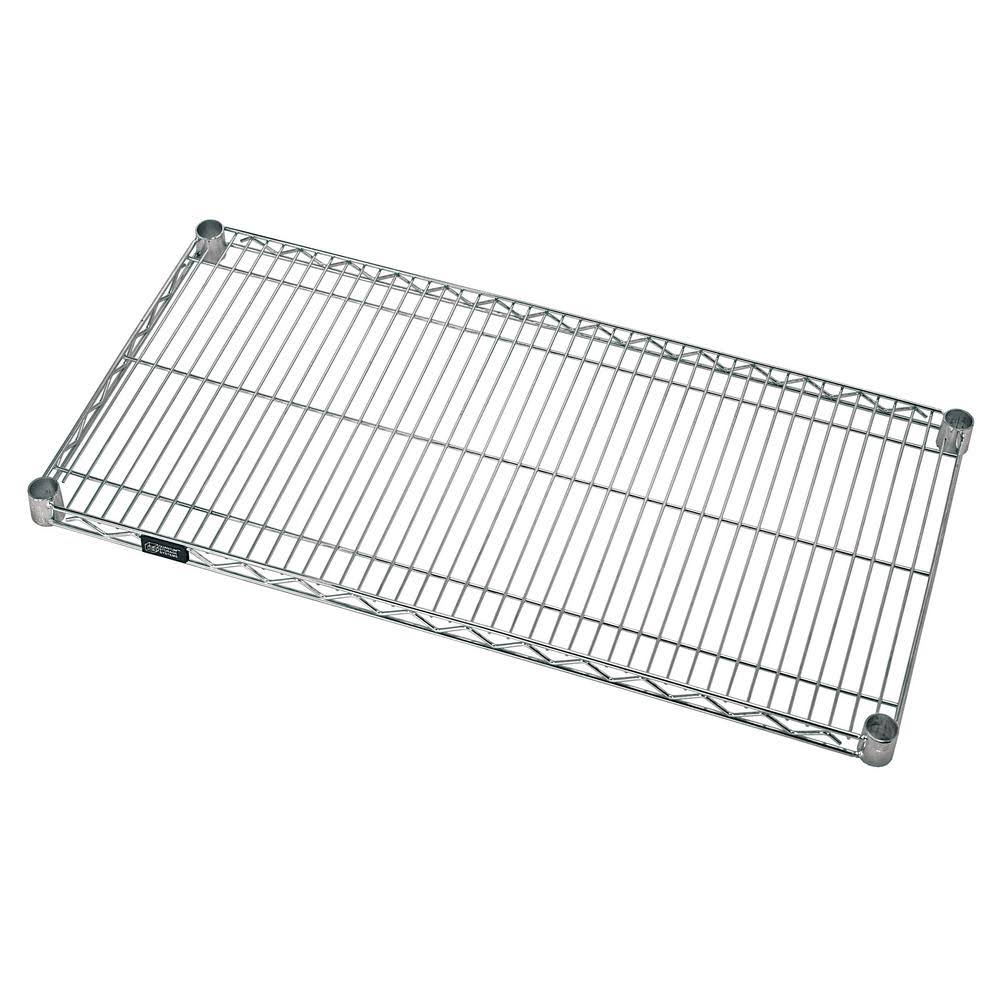 Quantum Stainless Steel Wire Shelf, 24in W x 36in L WQIWFZ_O2P1 Quantum Stainless Steel Wire Shelf, 24in W x 36in L WQIWFZ_O2P1