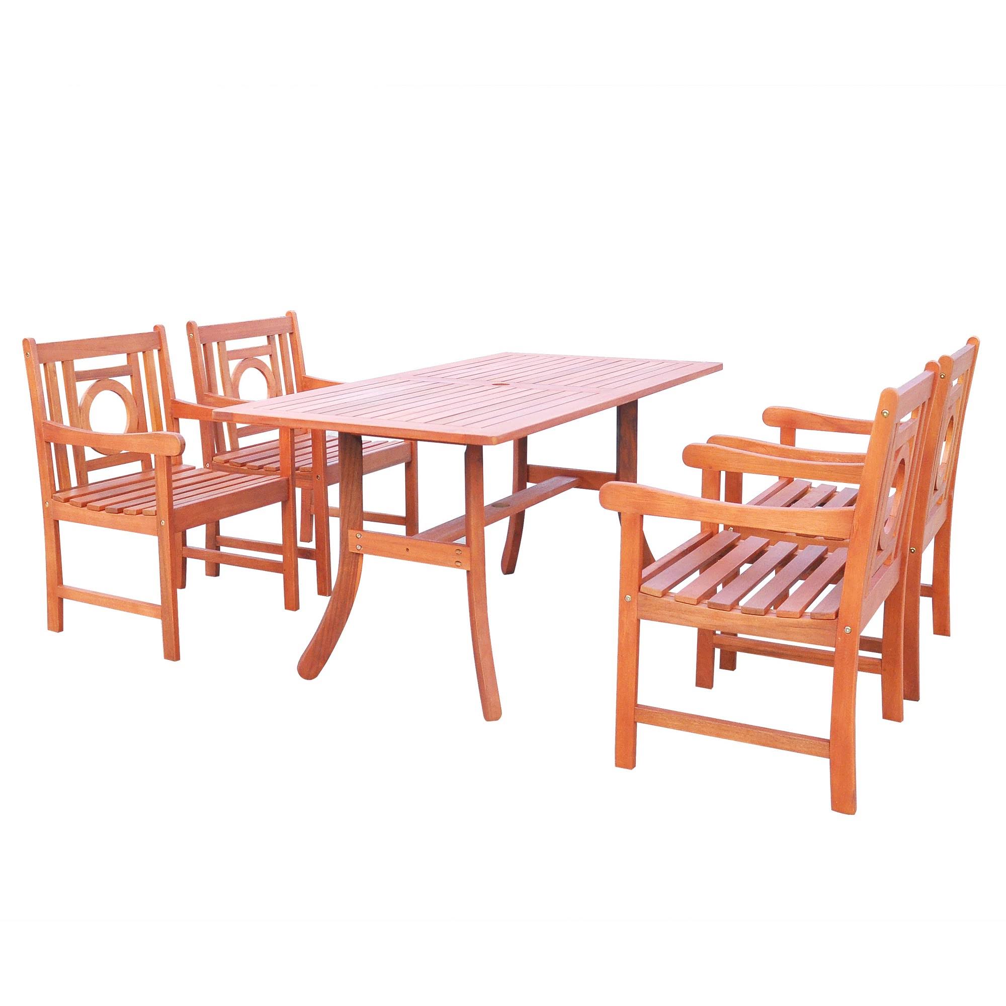 Vifah V189SET14 Malibu 5-Piece Outdoor Dining TAYVVM_IYLS Vifah V189SET14 Malibu 5-Piece Outdoor Dining TAYVVM_IYLS