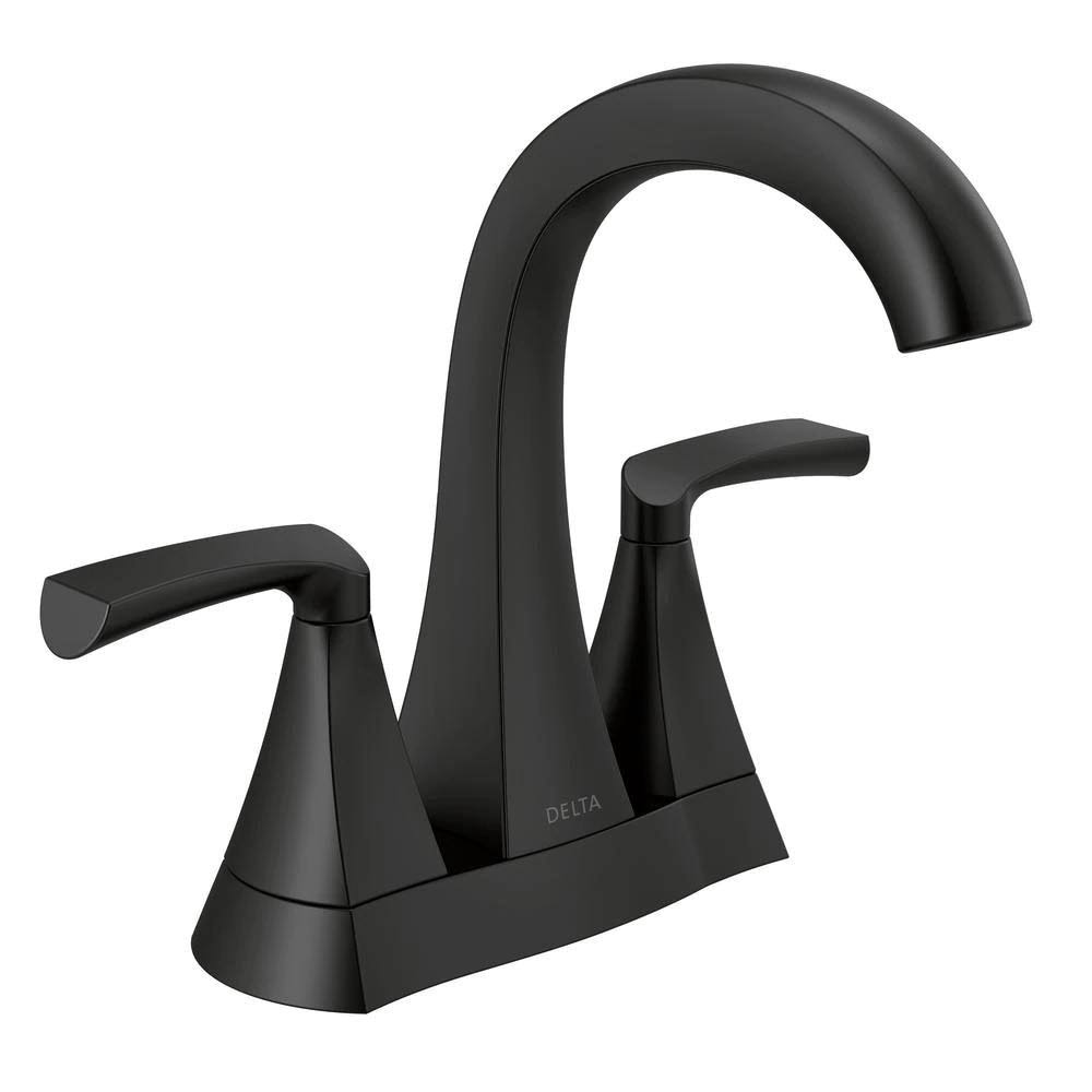 Delta Pierce 4 in. Centerset 2-Handle Bathroom Faucet in Matte KIFWLL_RYEZ Delta Pierce 4 in. Centerset 2-Handle Bathroom Faucet in Matte KIFWLL_RYEZ