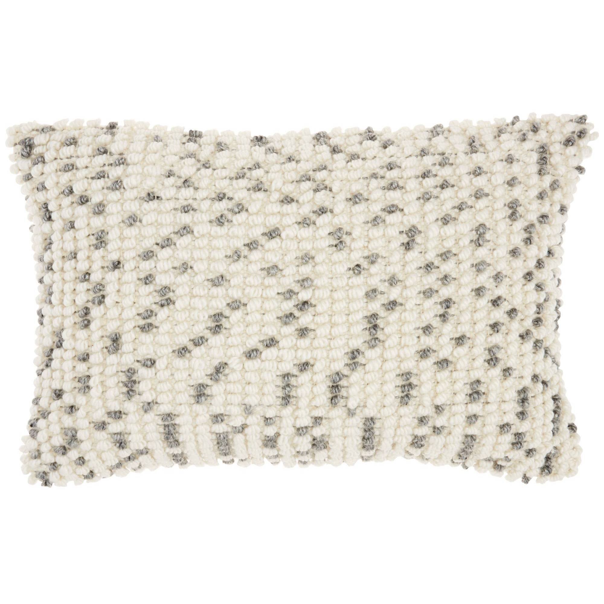 Mina Victory Indoor/Outdoor Loop Dots Grey Throw Pillow 14 WVX3OS_FMAF Mina Victory Indoor/Outdoor Loop Dots Grey Throw Pillow 14 WVX3OS_FMAF