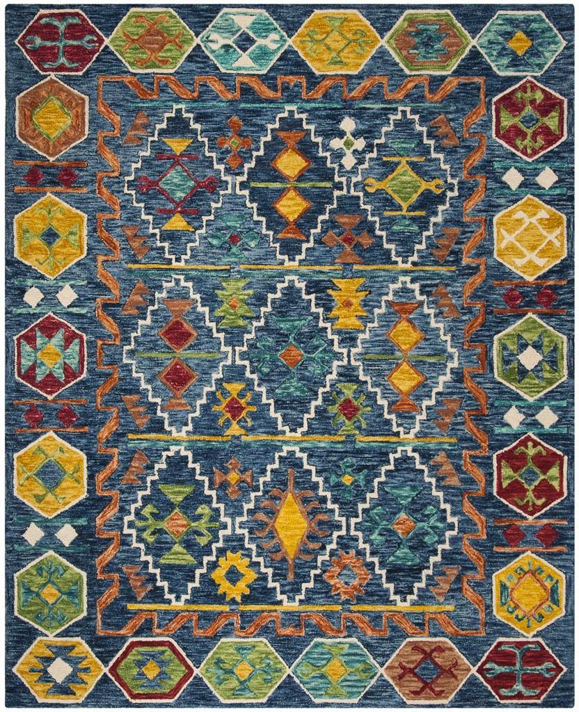 Safavieh Aspen APN501A 9' x 12' Navy, Gold K1OSLN_SHZO Safavieh Aspen APN501A 9' x 12' Navy, Gold K1OSLN_SHZO