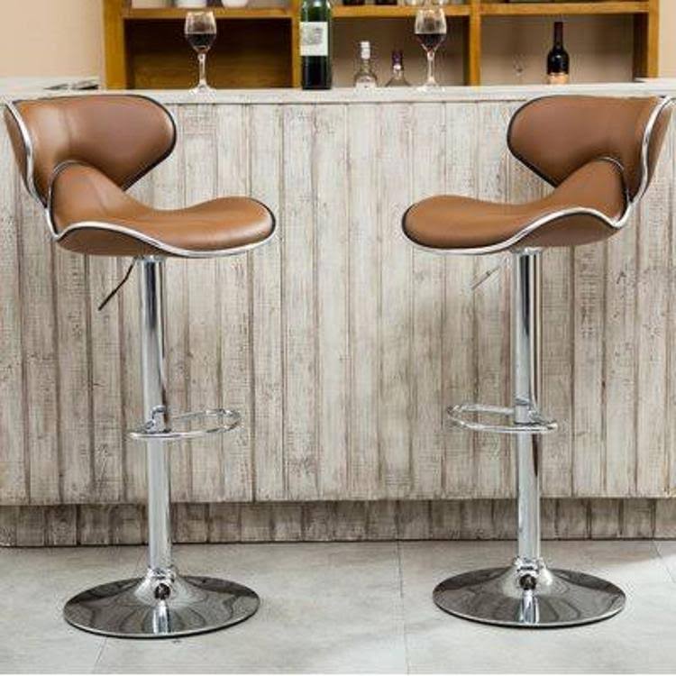 Wade Logan Harlow Adjustable Height Swivel Bar Stools, Camel - 2 I5XRUO_UL2T Wade Logan Harlow Adjustable Height Swivel Bar Stools, Camel - 2 I5XRUO_UL2T